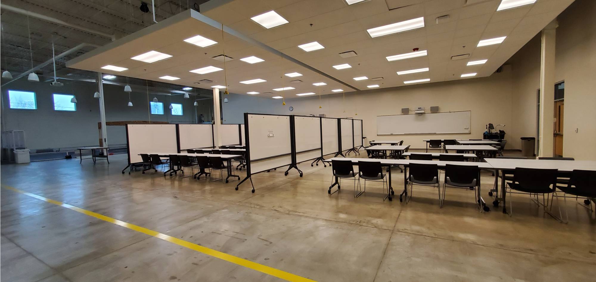 k-12 outreach center set up as a two classroom space